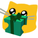 blob-cat-present-green