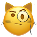 cat face with monocle emoji