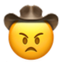 angry cowboy emoji