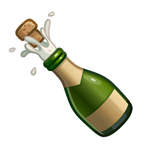 Bottle With Popping Cork