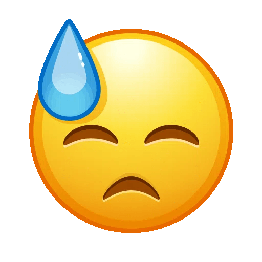 downcast-face-with-sweat