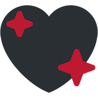 Black Red Sparkle Heart