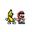 banana and mario dancing emoji